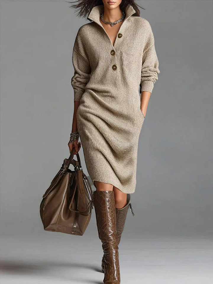 Marit - Figurformendes Midi-Kleid