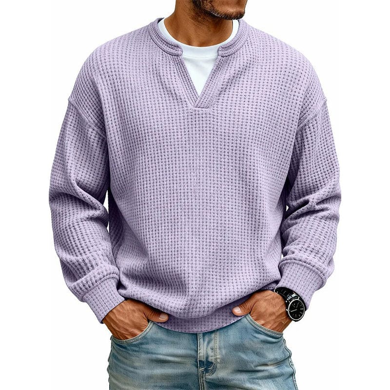 Arwel - Strukturierter Waffelstrickpullover