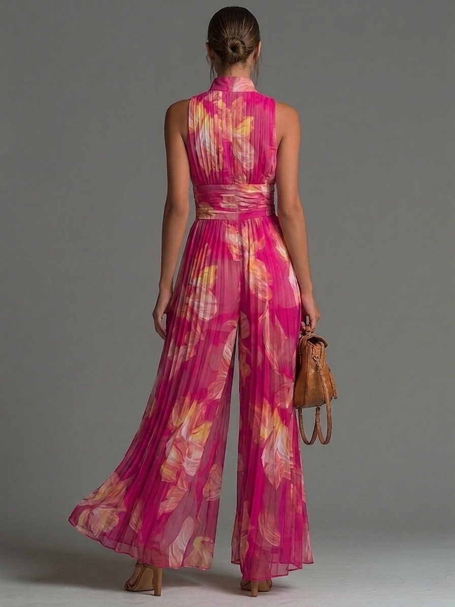 Azzurra - Leichter Plissee-Jumpsuit