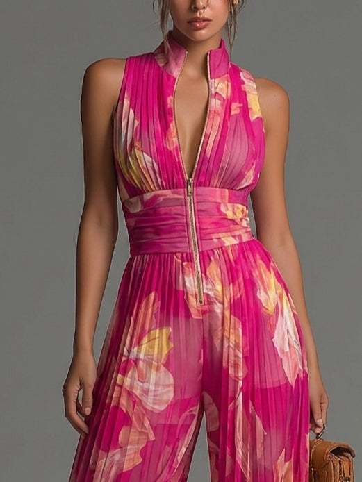 Azzurra - Leichter Plissee-Jumpsuit