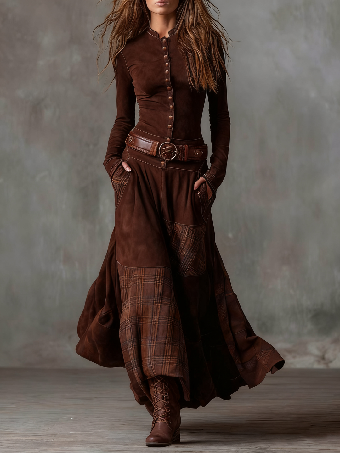 Feline - Soft-Touch Patchwork-Kleid