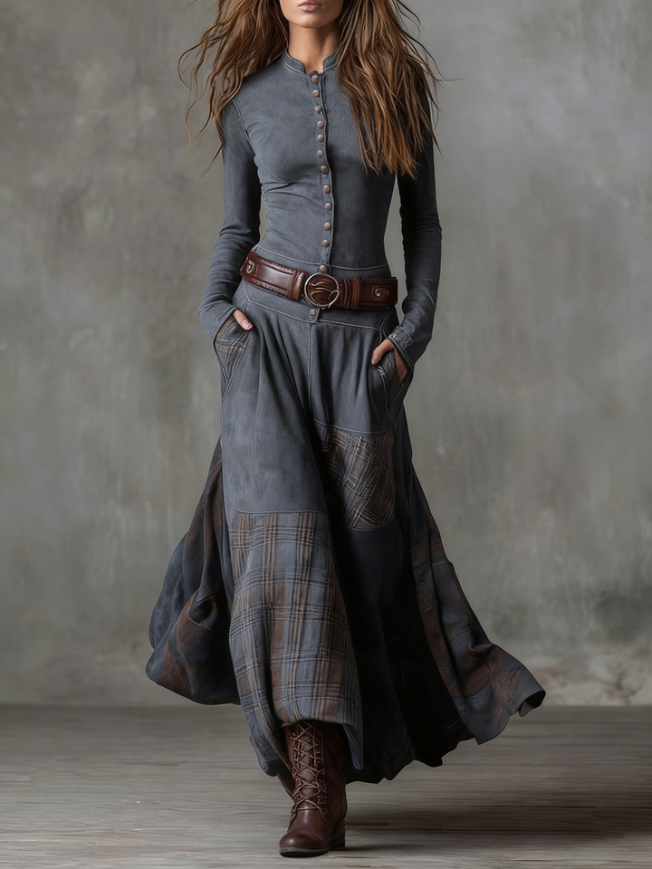 Feline - Soft-Touch Patchwork-Kleid