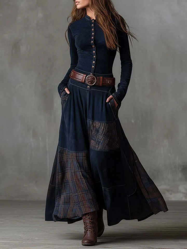 Feline - Soft-Touch Patchwork-Kleid