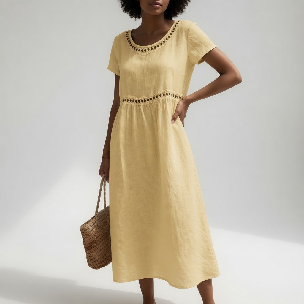Ysoline - Besticktes Midikleid mit weichem Griff