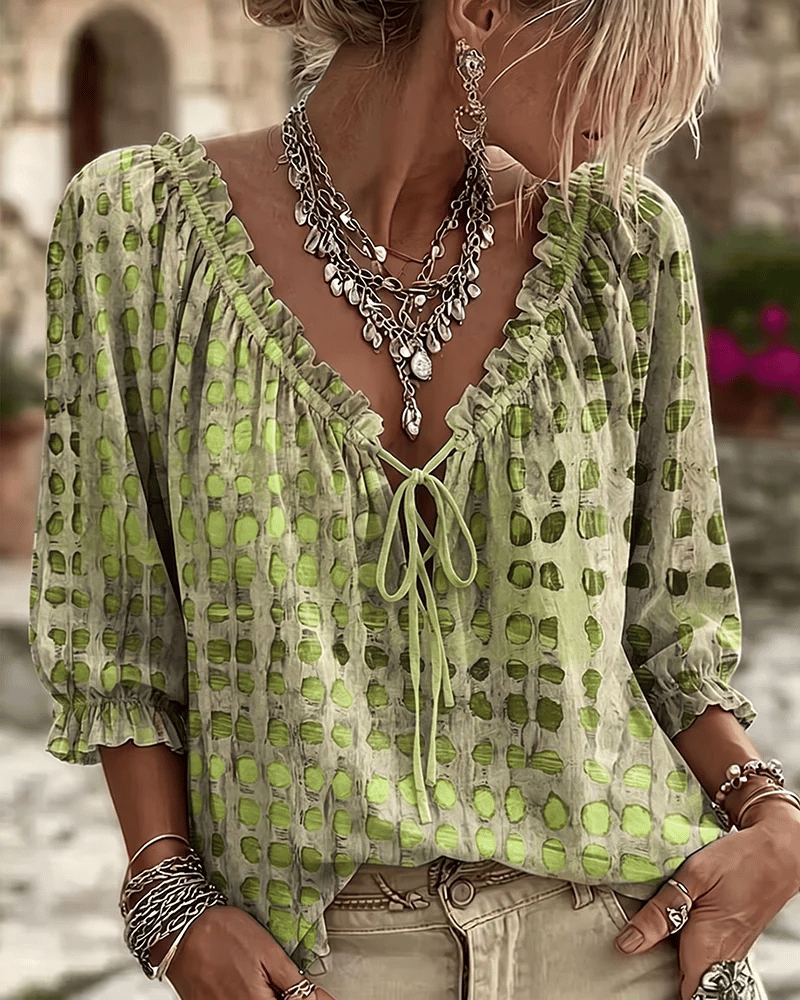 Bevelyn - Bluse mit Polka Dots und Soft Touch