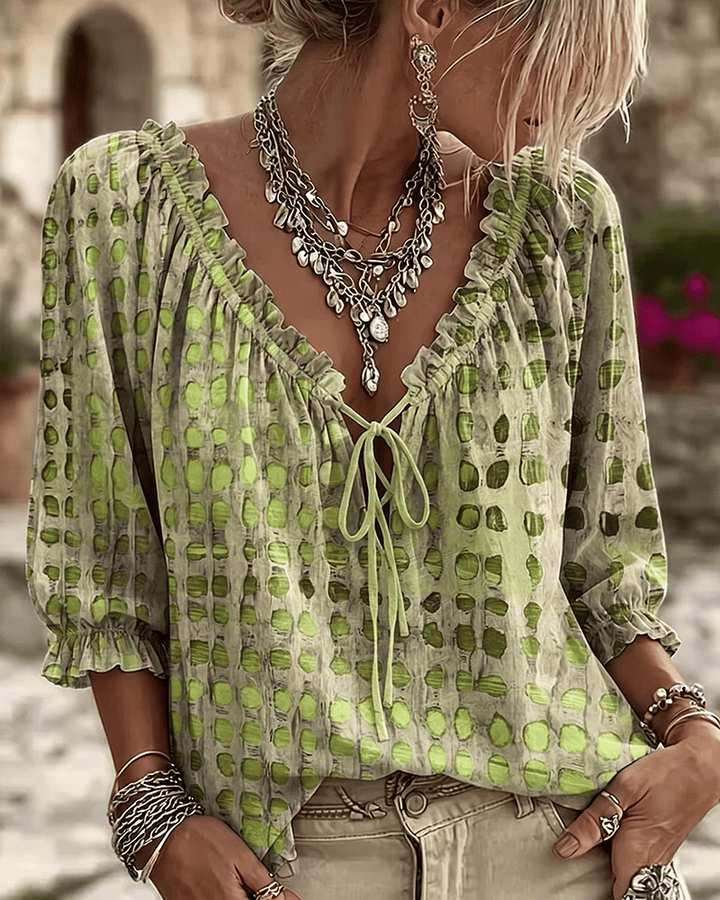 Bevelyn - Bluse mit Polka Dots und Soft Touch