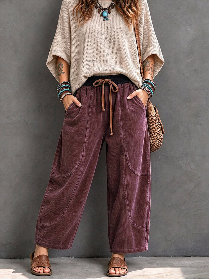 Basma - Relaxed-Fit Cordhose mit Tunnelzug