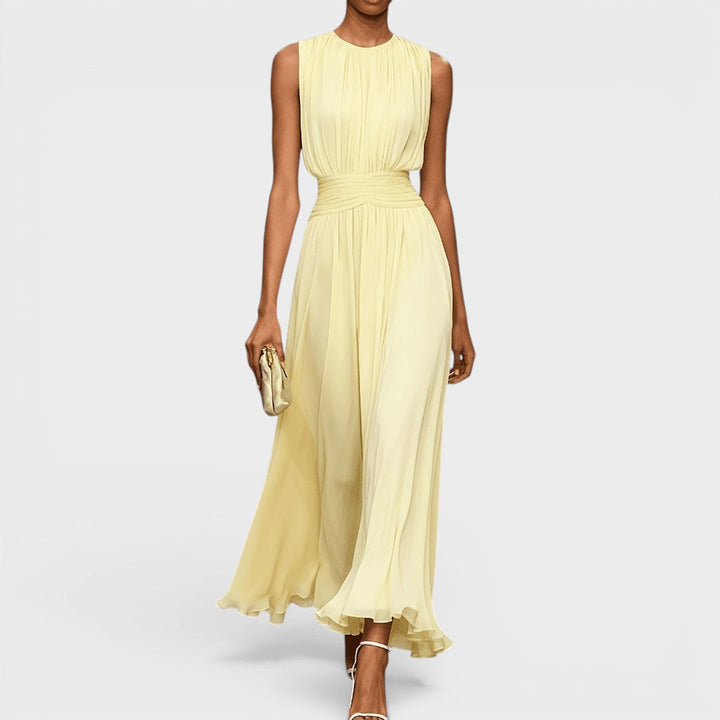 Evadne - Drapiertes Premium-Midikleid