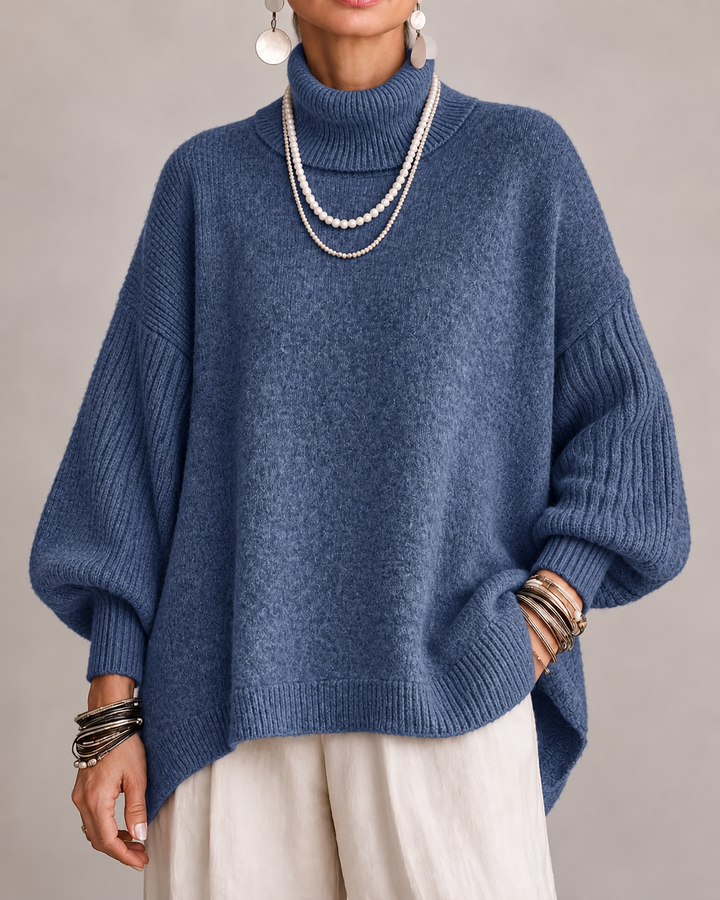 Aislin - Oversize-Strickpullover mit Rollkragen