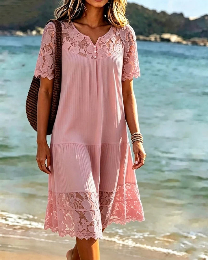 Hannelisse - Luftiges Sommerkleid mit Spitzenbesatz