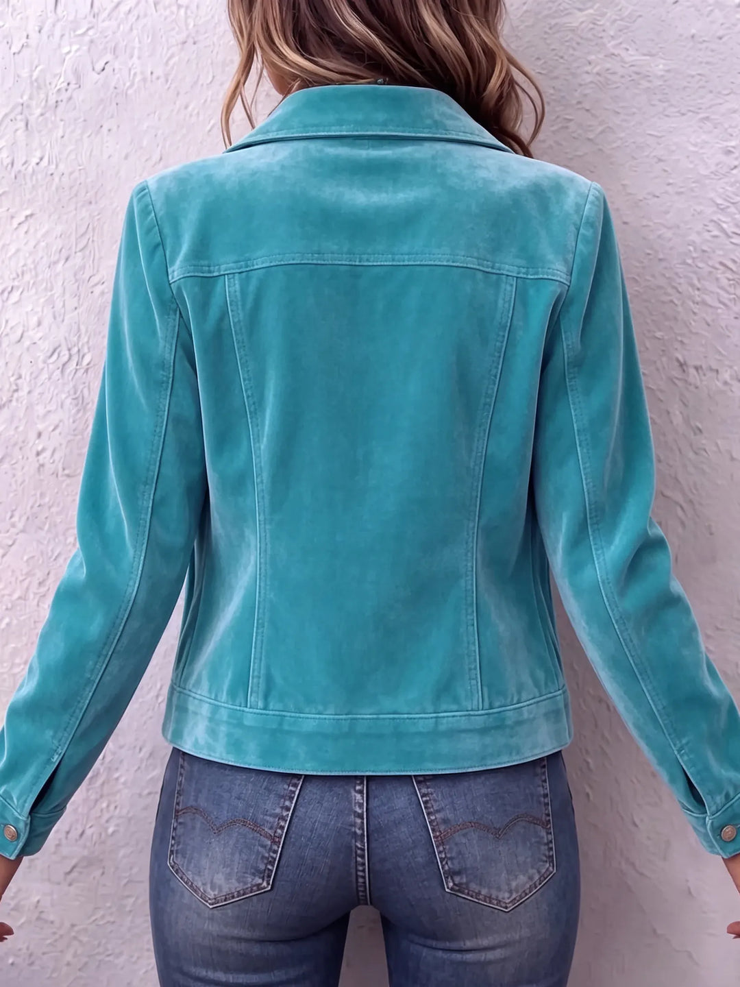 Amandria - Jacke mit Knopfleiste in Vintage-Waschung