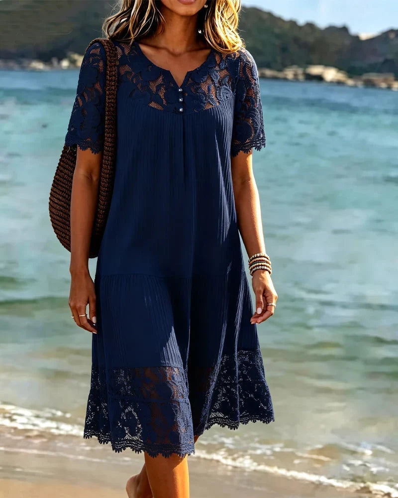Hannelisse - Luftiges Sommerkleid mit Spitzenbesatz