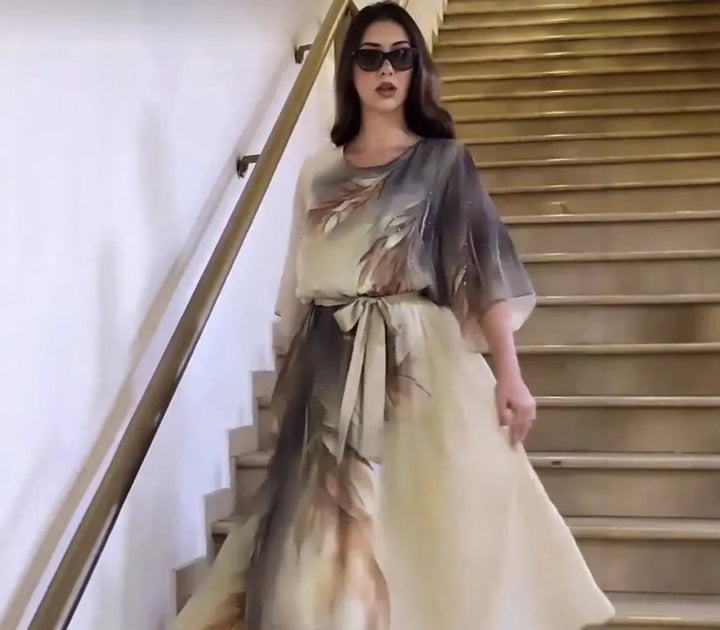 Halinor - Elegantes Chiffon-Maxikleid