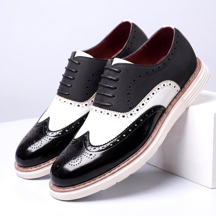 Adwin - Polierte zweifarbige Oxford-Schuhe