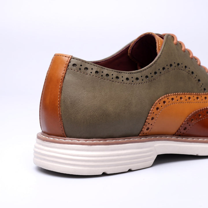 Adwin - Polierte zweifarbige Oxford-Schuhe