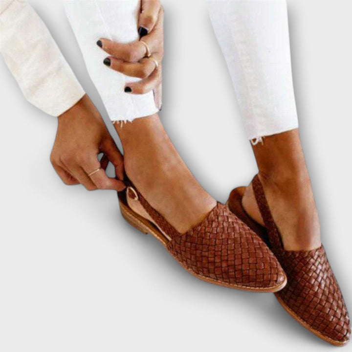 Alouisa - Handgewebte Slingback-Ballerina