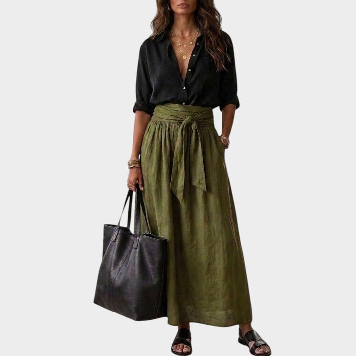 Salome - Set aus Bluse im Relaxed Fit und Midirock