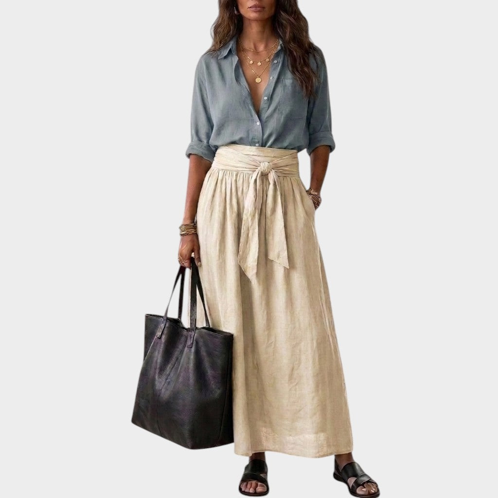 Salome - Set aus Bluse im Relaxed Fit und Midirock