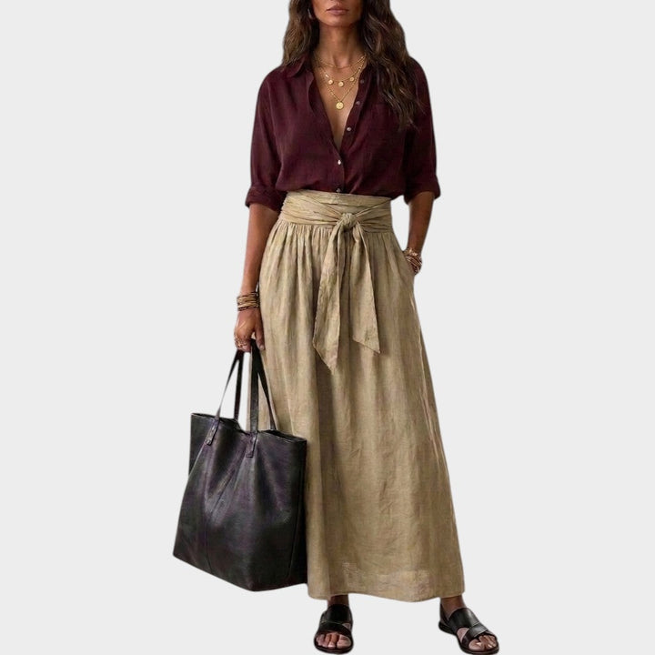 Salome - Set aus Bluse im Relaxed Fit und Midirock