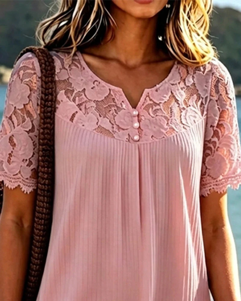 Hannelisse - Luftiges Sommerkleid mit Spitzenbesatz