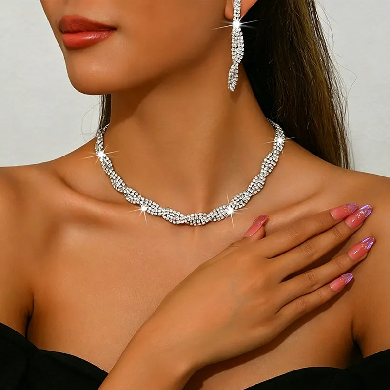 Alessara - Kristall-Twist-Schmuck-Set