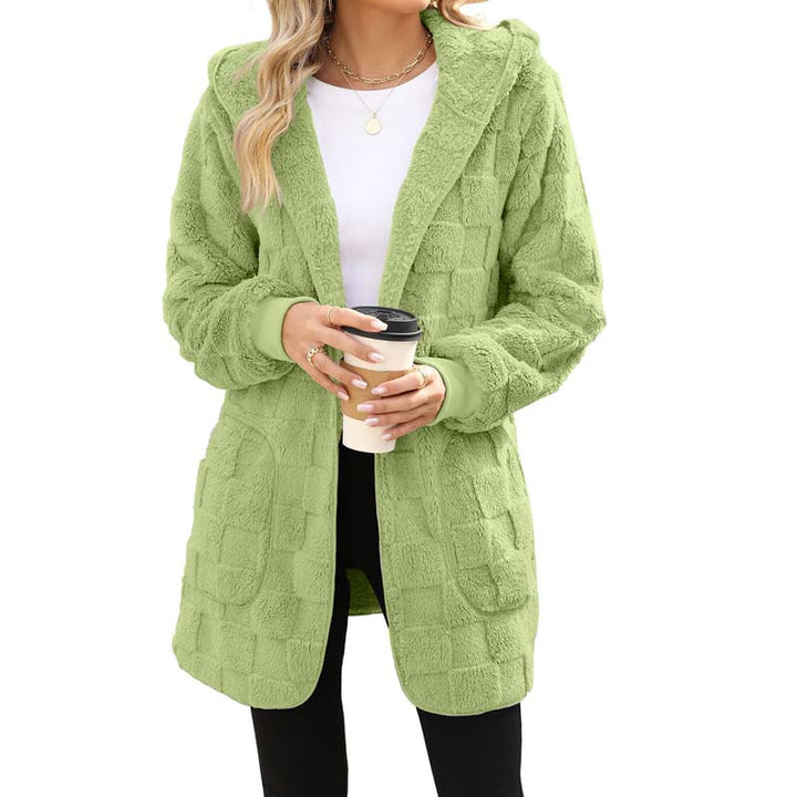 Zinnabelle - Plüschstruktur-Kapuzen-Cardigan