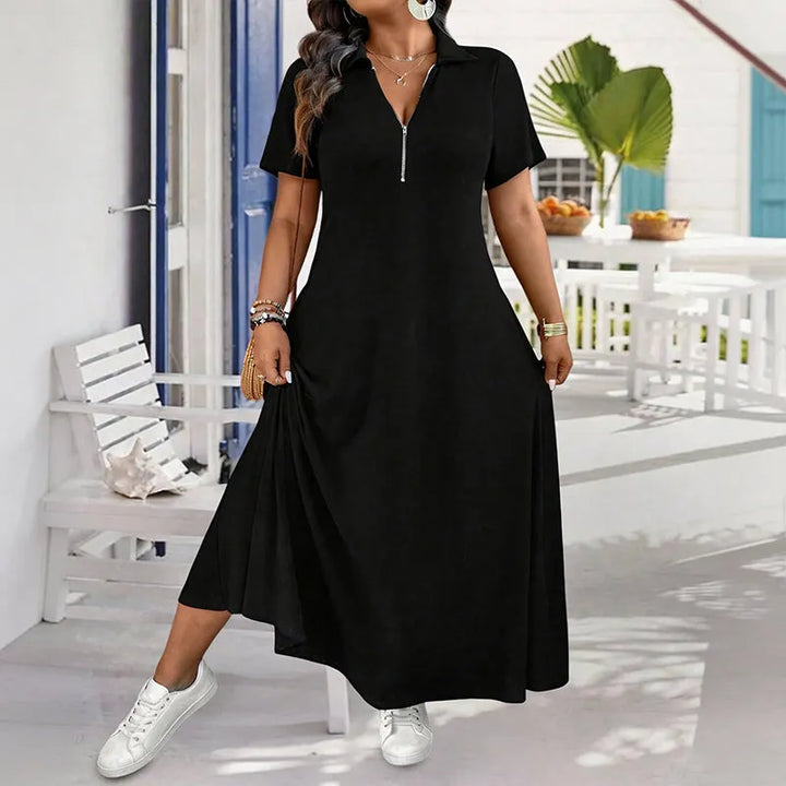 Primelle - Maxikleid mit weicher Haptik und Reissverschluss am Ausschnitt
