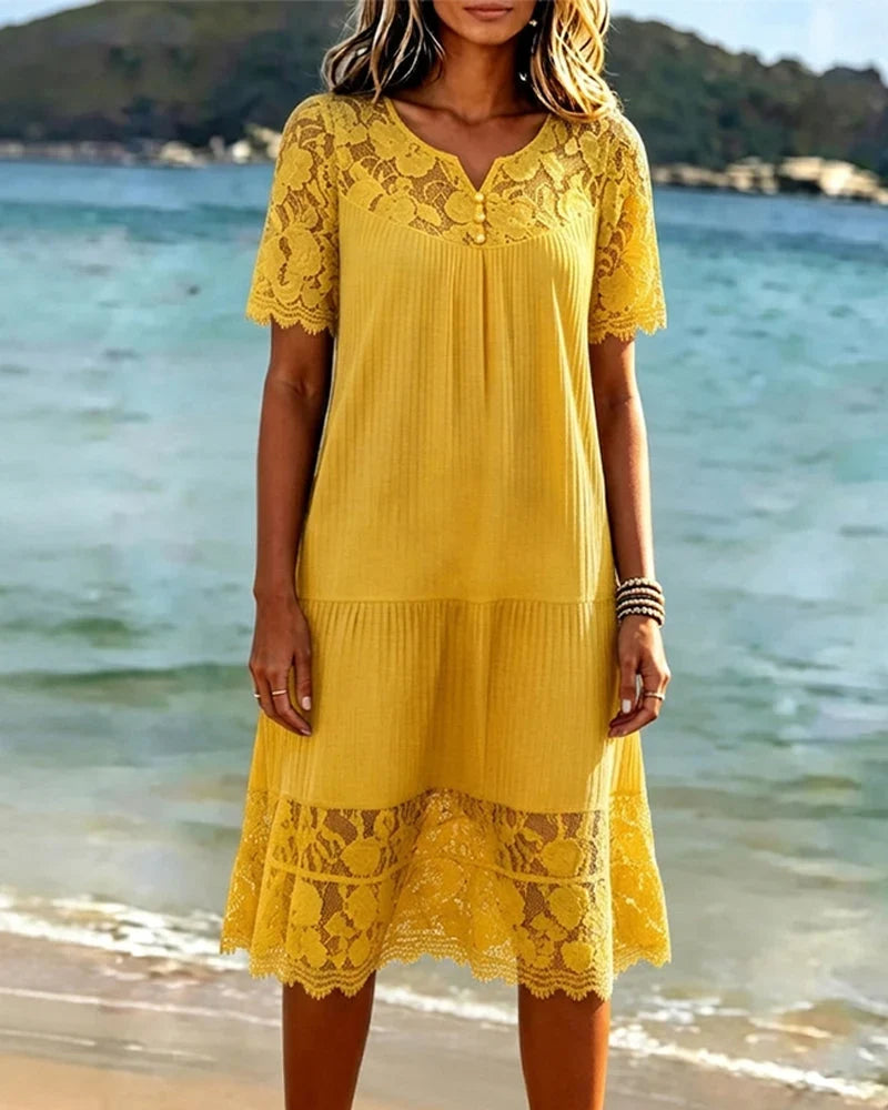 Hannelisse - Luftiges Sommerkleid mit Spitzenbesatz
