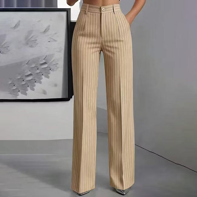 Blyss - elegante gestreifte Wide-Leg-Hose