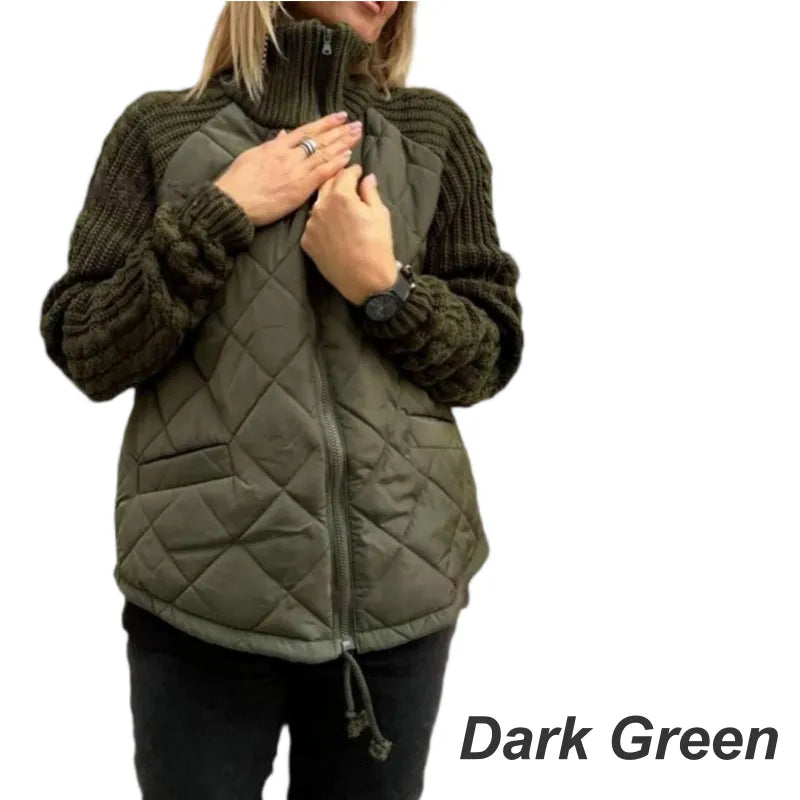 Corisanna - warme Strickjacke mit Reissverschluss vorne