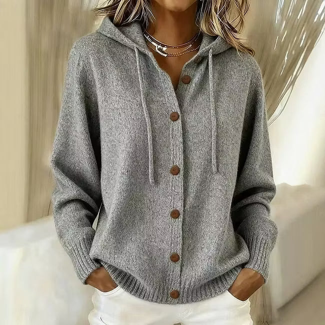 Bell - Lässiger Kapuzen-Cardigan mit Knopfleiste