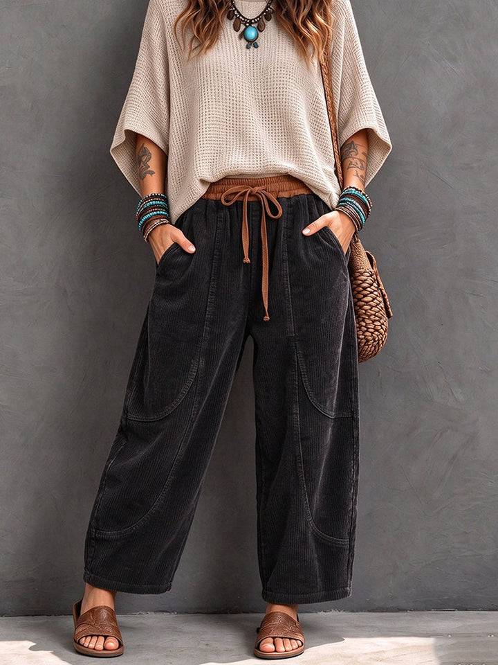Basma - Relaxed-Fit Cordhose mit Tunnelzug