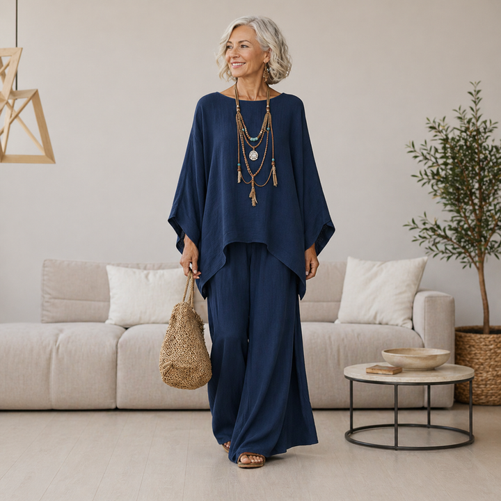 Annisette - Soft-Touch-Zweiteiler mit weiter Hose
