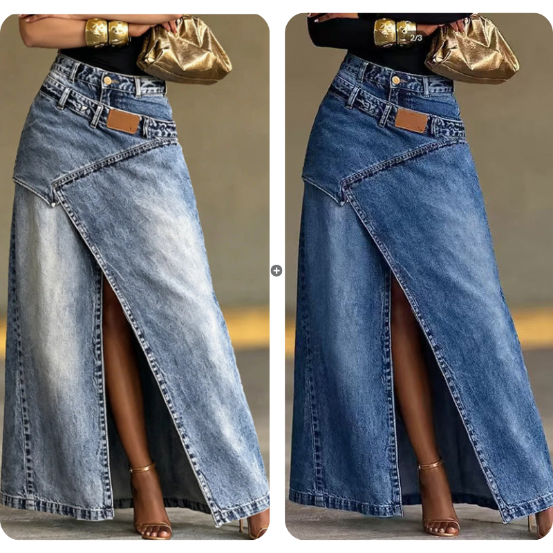Anella - Maxirock mit Vintage-Waschung