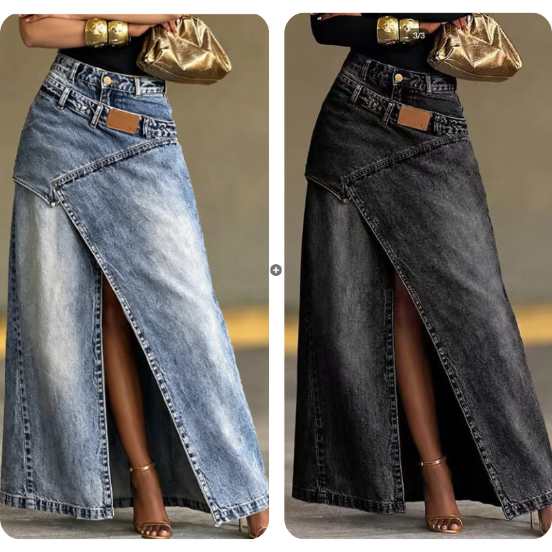 Anella - Maxirock mit Vintage-Waschung
