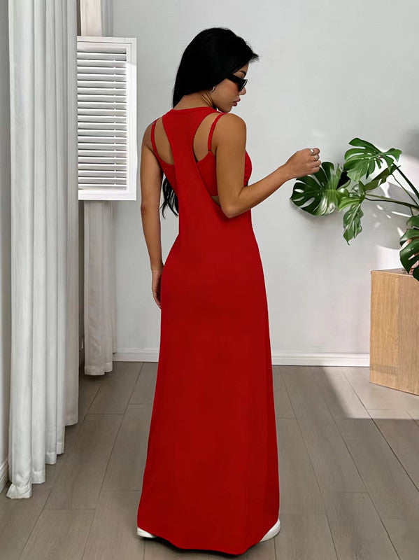 Evania - Mehrlagiges zweiteiliges Maxikleid-Set