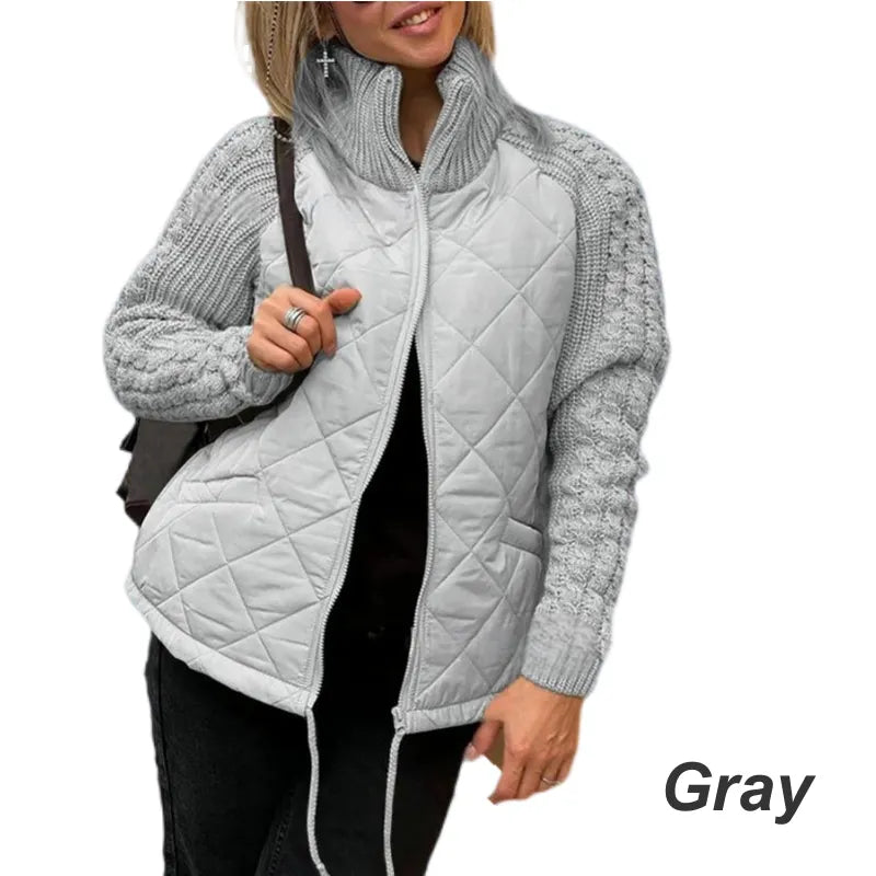 Corisanna - warme Strickjacke mit Reissverschluss vorne