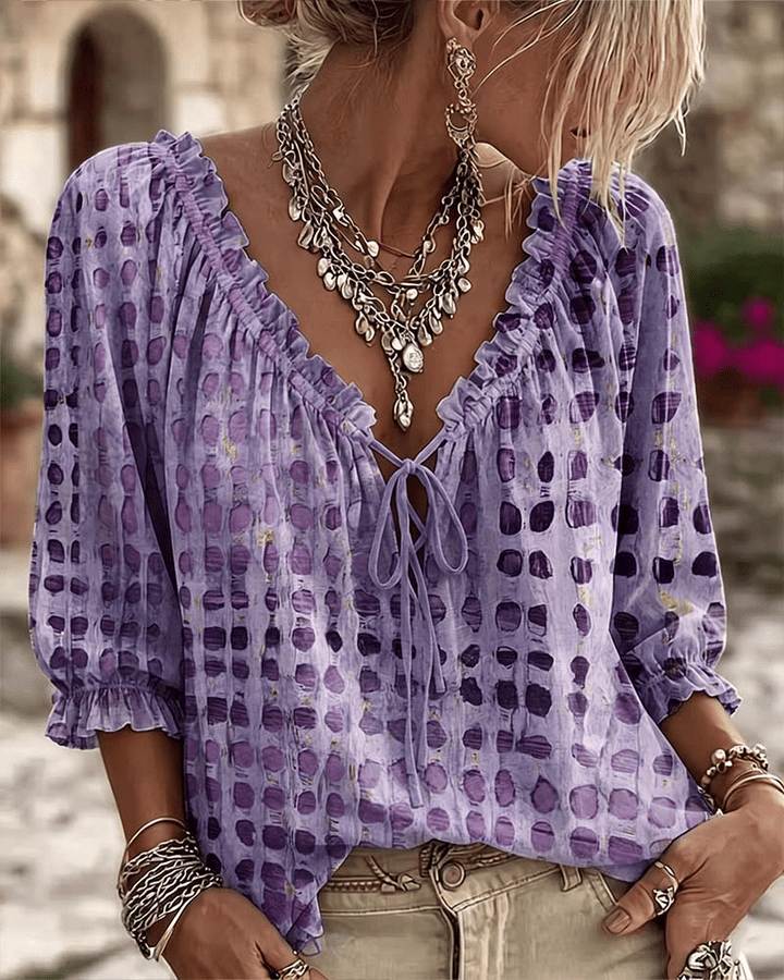 Bevelyn - Bluse mit Polka Dots und Soft Touch