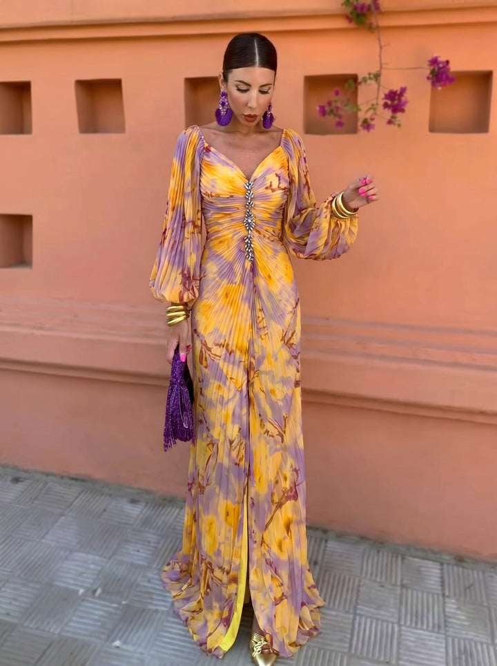 Arienne - Fliessendes florales Maxikleid