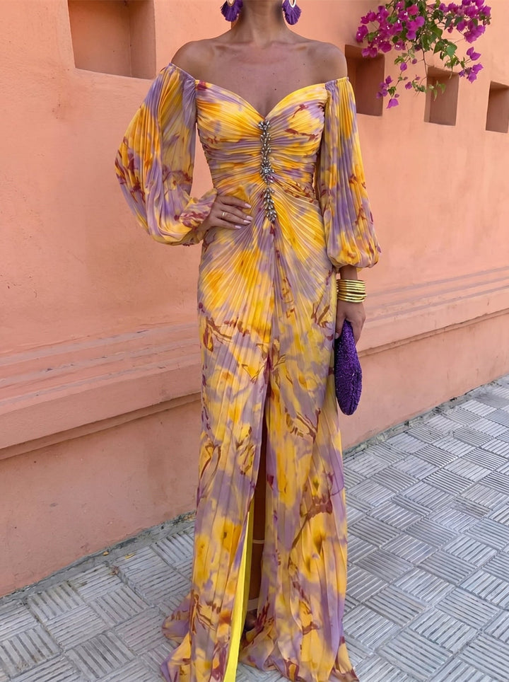 Avalora - Elegantes Maxikleid mit Blumenmuster