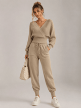 Adelyra - Gestreiftes zweiteiliges Loungewear-Set