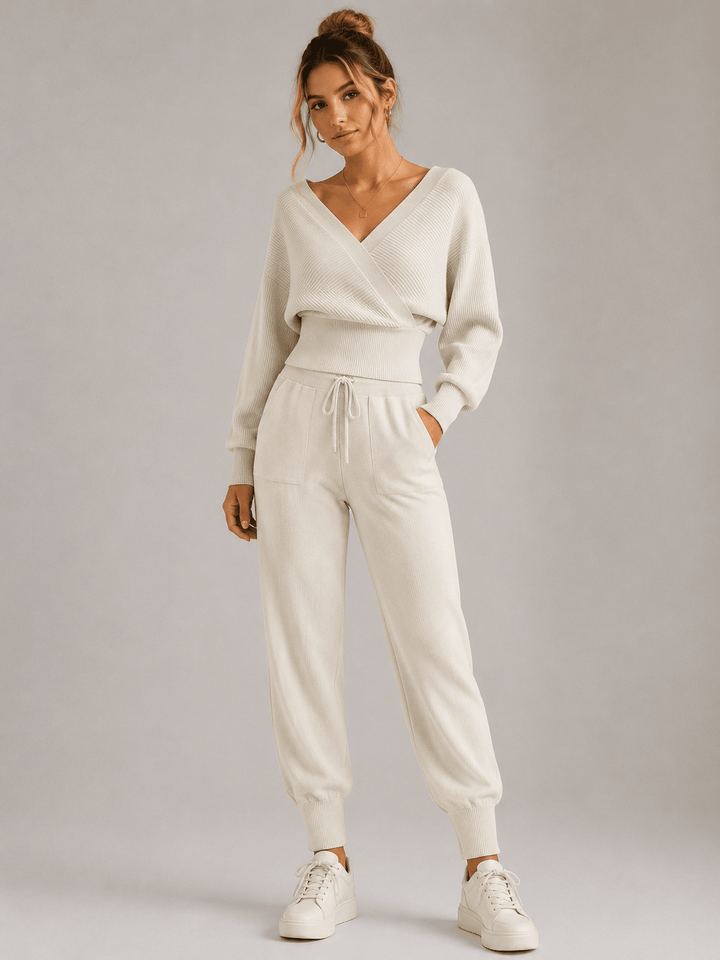 Adelyra - Gestreiftes zweiteiliges Loungewear-Set