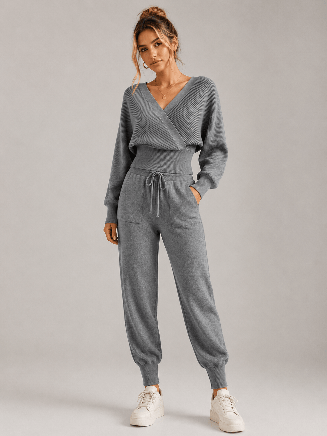 Adelyra - Gestreiftes zweiteiliges Loungewear-Set