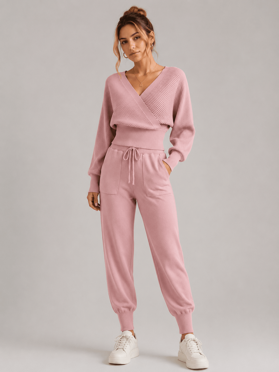 Adelyra - Gestreiftes zweiteiliges Loungewear-Set