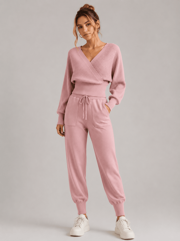 Adelyra - Gestreiftes zweiteiliges Loungewear-Set