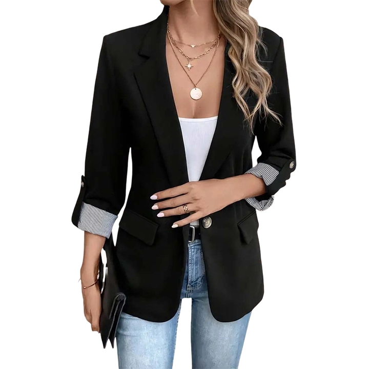 Celenya - Klassischer Blazer mit aufgekrempelten Ärmeln