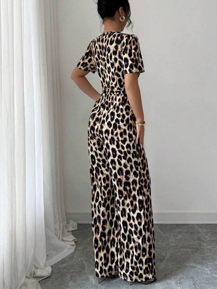 Eveliora - Eleganter Jumpsuit im Tierdruck