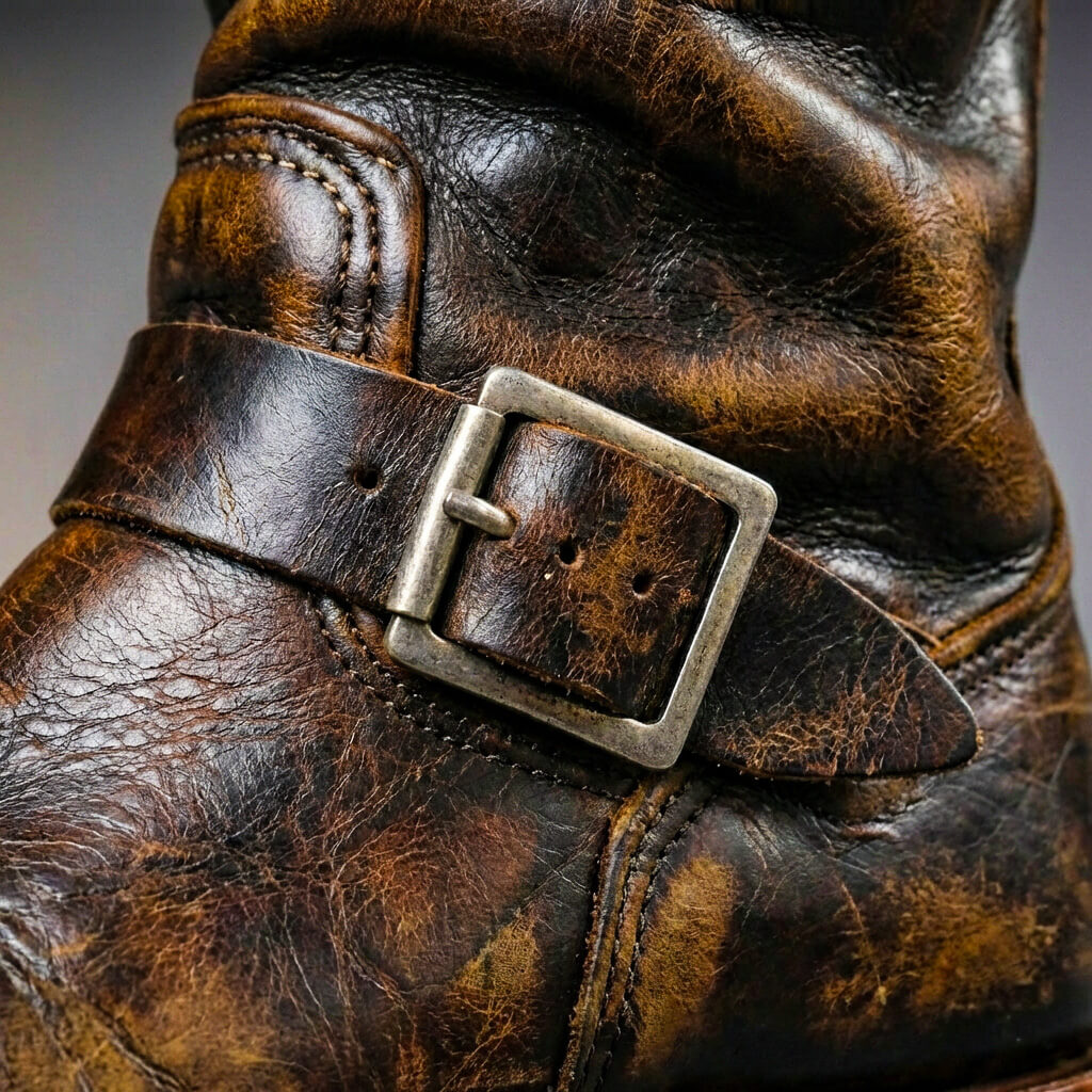 Gideon - Vintage-Lederstiefel mit Schnallen