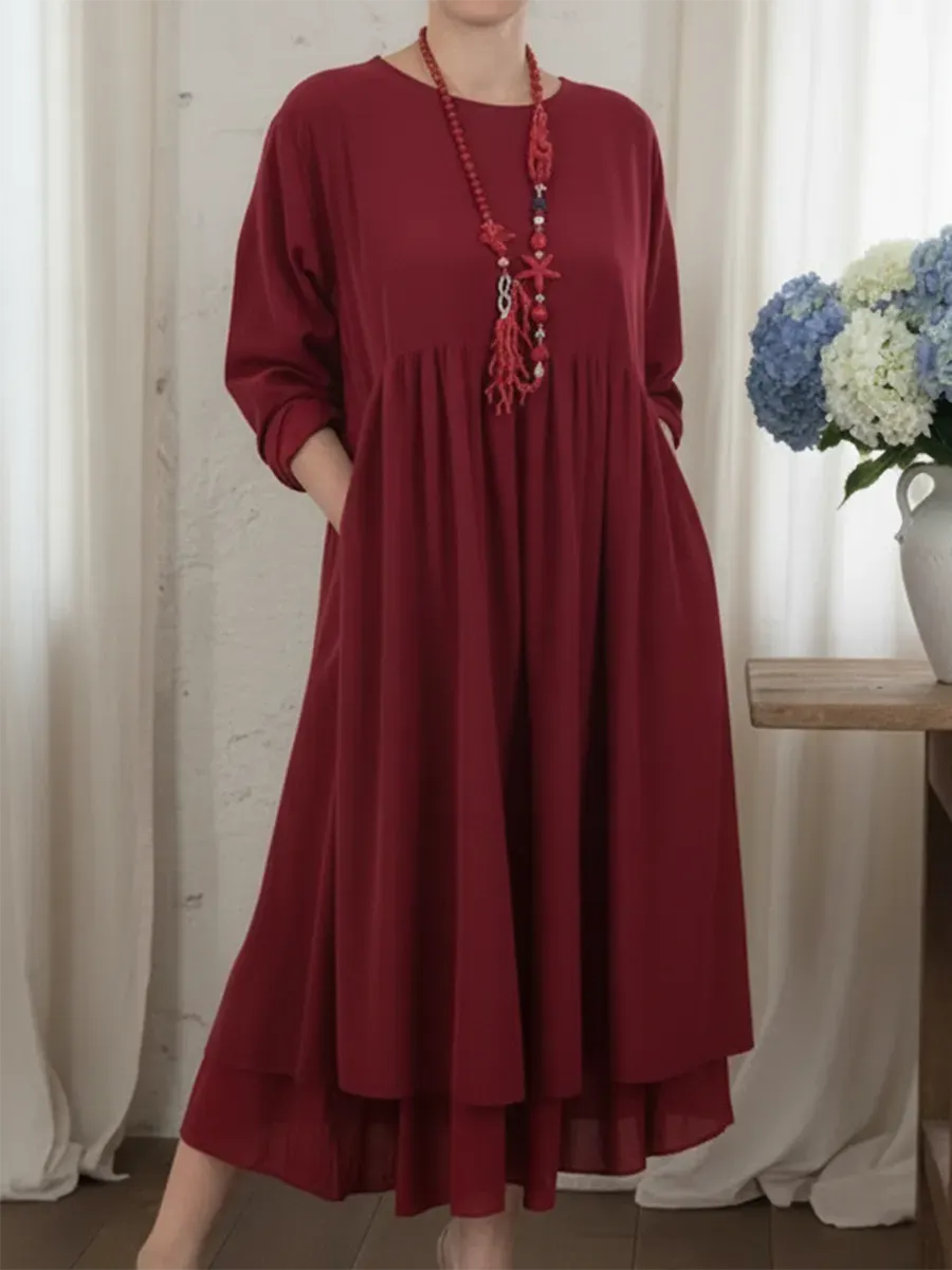 Agatha - Midi-A-Linien-Kleid mit Soft-Touch