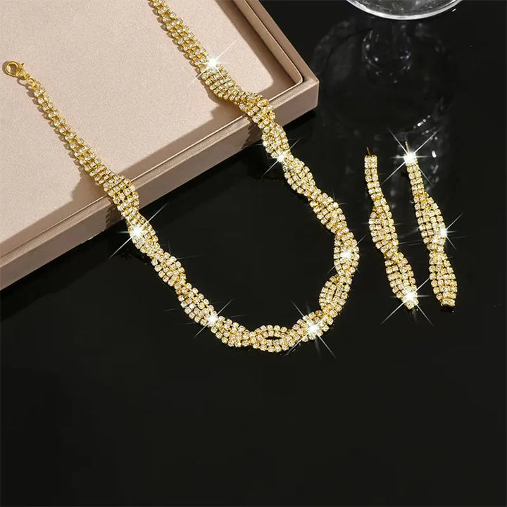Alessara - Kristall-Twist-Schmuck-Set